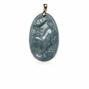 Guatemalan Bluewater Jade Goat Chinese Zodiac Pendant New